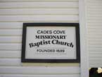 cades cove missionary baptist church