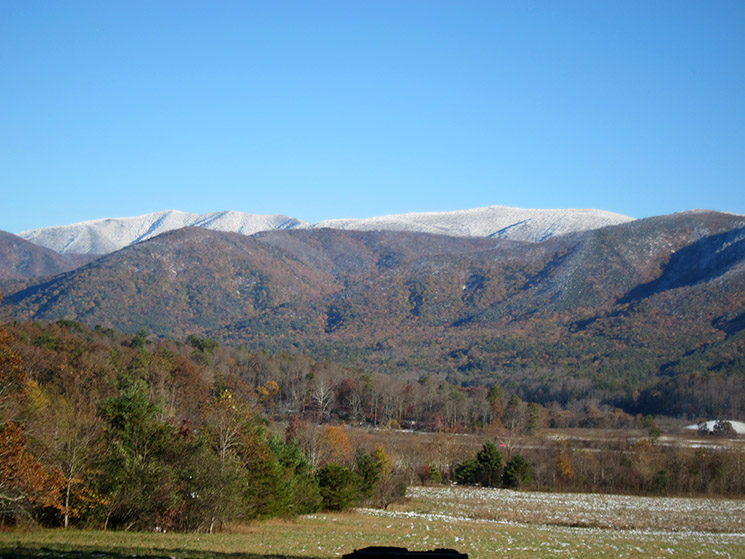 cades cove snow