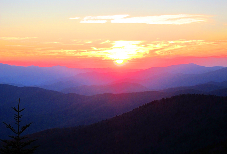 clingmans dome sunset