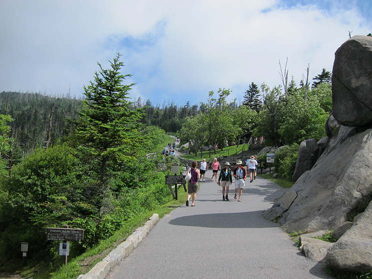 clingmans dome hikers